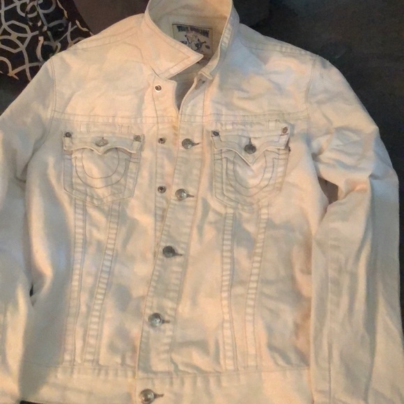 XL True religion All white jean jacket - Picture 1 of 3